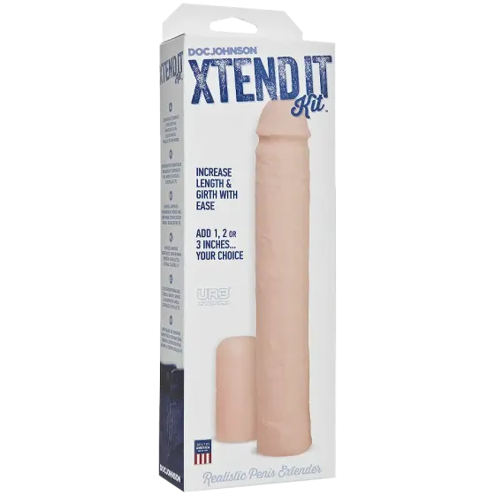 Насадка на член Doc Johnson Xtend It Kit White, подовження (до +7,6 см) і потовщення (до +1,2 см) Львов
