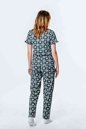 Домашний женский комплект, пижама, серый, 100%хлопок Крохатушка одяг Киев