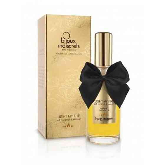 Согревающее массажное масло Bijoux LIGHT MY FIRE карамель и морская соль Sex Aura Киев