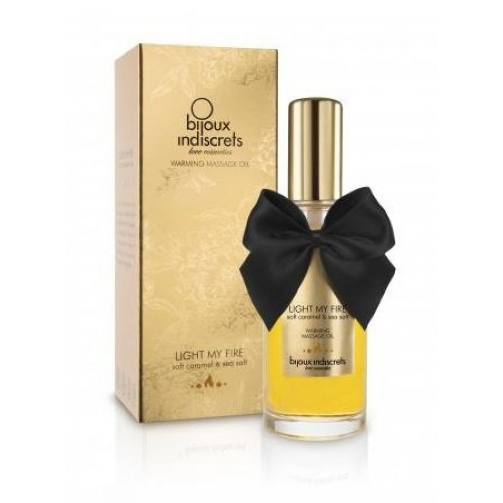 Согревающее массажное масло Bijoux LIGHT MY FIRE карамель и морская соль Sex Aura Киев - изображение 1