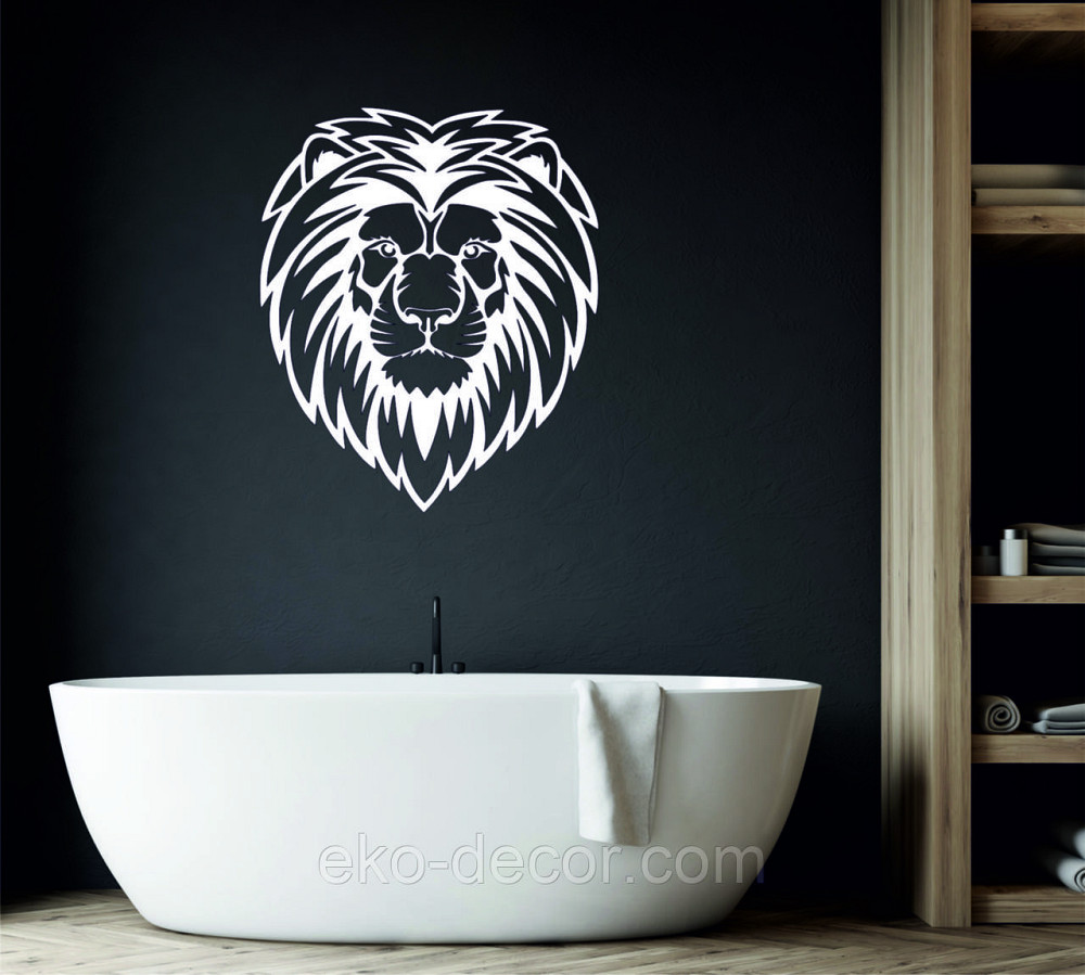 Декоративное настенное Панно «Лев» Декор на стену 50*42 см, Белый Киев - изображение 7
