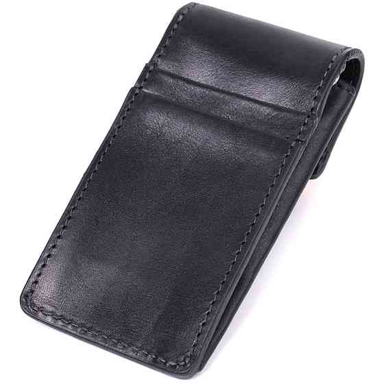 Ключница футляр из натуральной кожи GRANDE PELLE 22568 Черный Киев