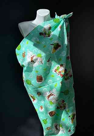 Ecotton Рушник пляжний Ecotton 100х150 см бавовняний вафельний бірюзовий в баню або спа Коломыя