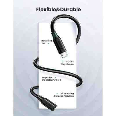 Дата кабель USB-C to USB-C 1.0m USB 3.1Gen2 100W US353 Black Ugreen (10387) Винница