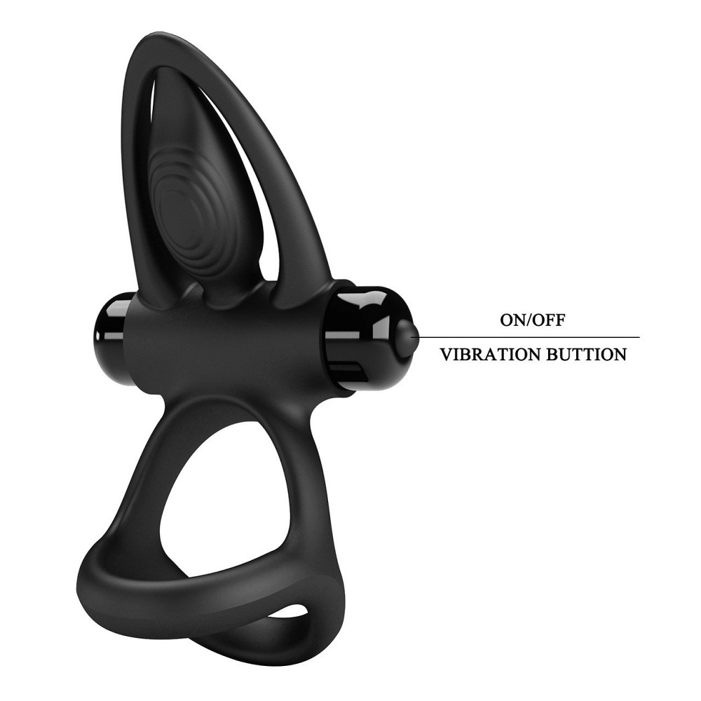 Эрекционное кольцо - Pretty Love Vibration Cock Ring Black Sex Aura Киев - изображение 7