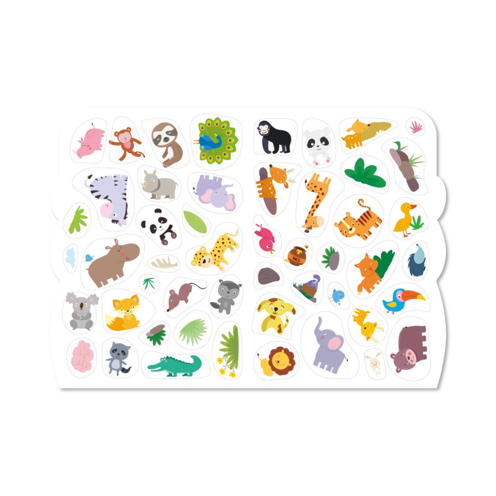 Дитяча розвиваюча розмальовка "Тварини" РМ-74-02, 50 стікерів Вінниця - фото 2