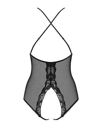 Сетчатое боди с открытыми ягодицами Obsessive 841-TED-1 teddy S/M, черный Sex Aura Киев