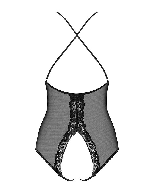 Сетчатое боди с открытыми ягодицами Obsessive 841-TED-1 teddy S/M, черный Sex Aura Киев - изображение 6