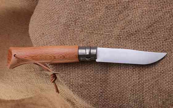 Туристичний Ніж з темляком Opinel Inox No8 VRI бук (001321) Неіржавка сталь Нововолинськ