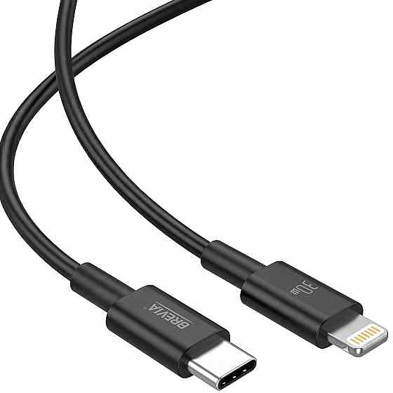 Кабель Brevia Type-C to Lightning 30W 1м, чорний box (55100BCLC1) Львів