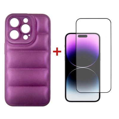 Чехол для мобильного телефона Dengos iPhone 14 Pro Case + Glass (Purple) (DG-KM-80) Винница - изображение 1