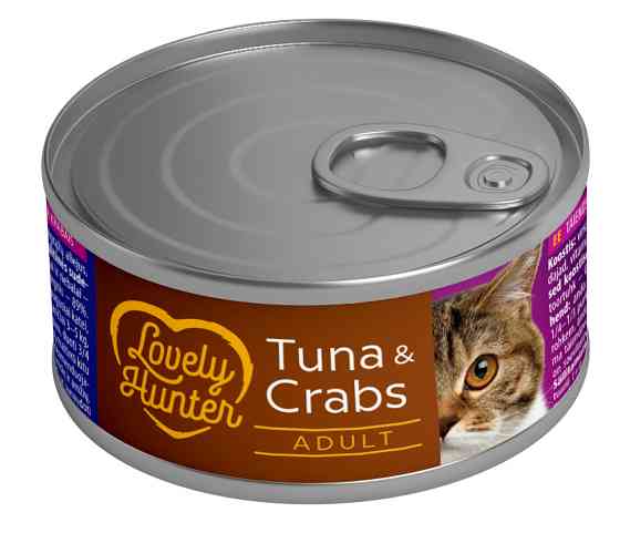 Lovely Hunter Adult cats Tuna & Crab Вологий корм для дорослих котів з тунцем і крабом, 85 г Киев