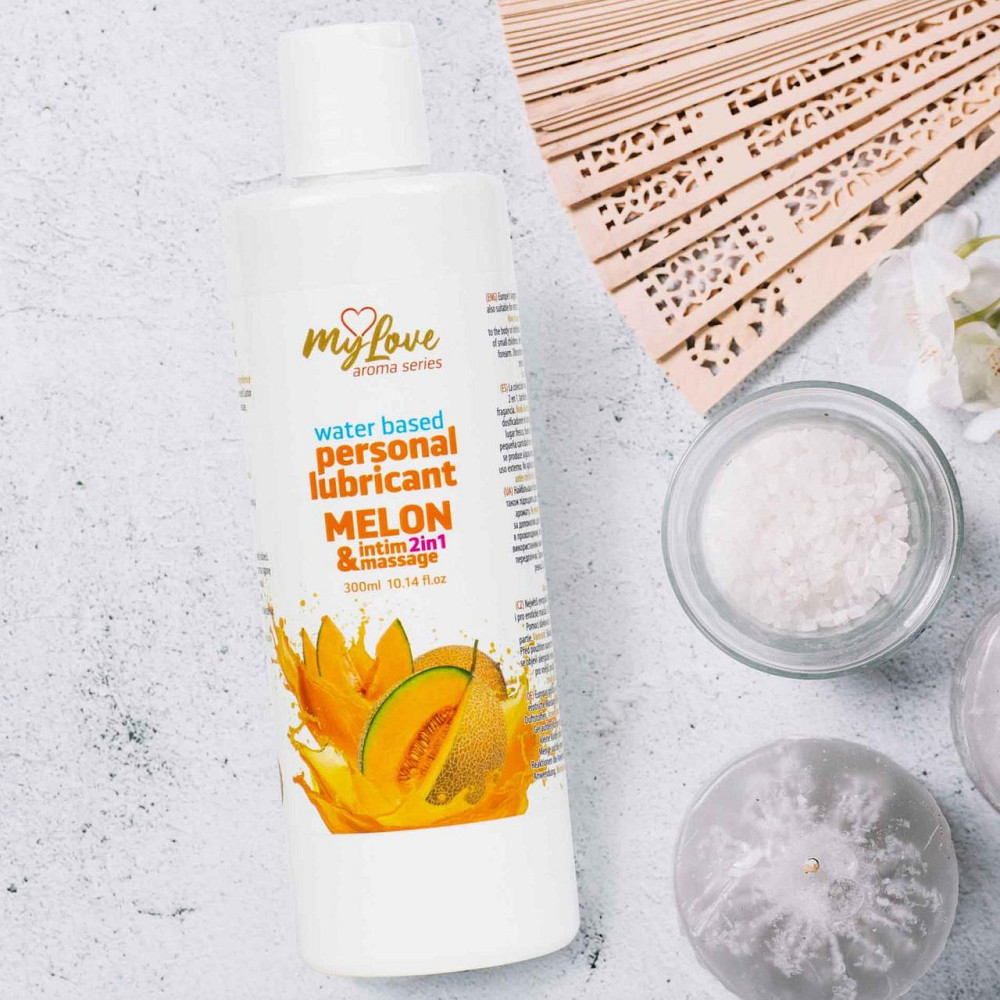 2в1 лубрикант та масажний гель - MyLove Aroma Series Intim&Massage Melon, 300 мл Sex Aura Київ - фото 3