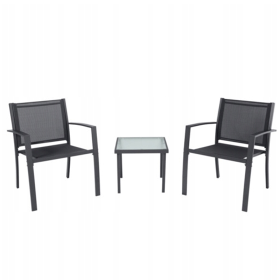 Комплект садових меблів Chomik GARDEN LINE ORLANDO стіл та 2 стільці темно-сірий Киев