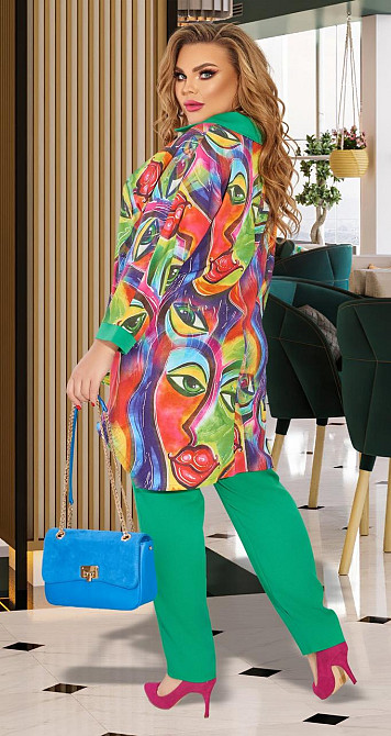 Стильний брючний костюм великого розміру (50) Київ - фото 4