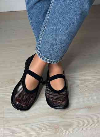 Балетки жіночі Meideli 5231-7 Mary Jane сітка з ремінцем чорні, 39, 25 см Київ