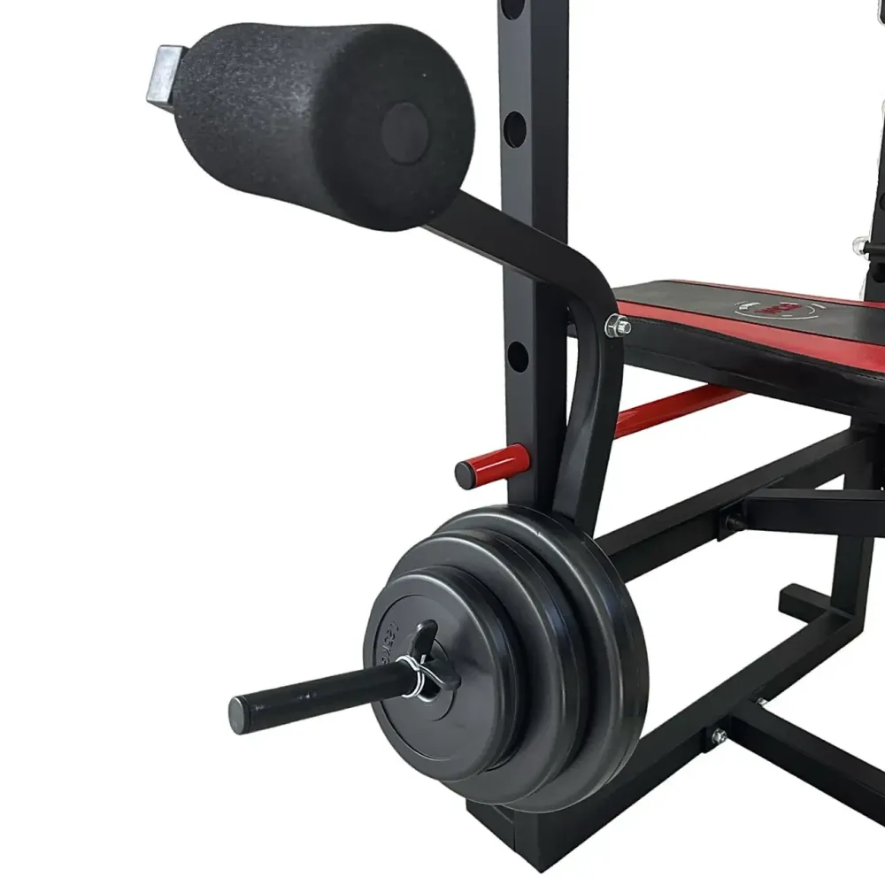 Лавка для жиму з тренажерами + 4 грифа + блінами 112 кг Гантелі, гирі, штанги та диски комплект Київ - фото 10