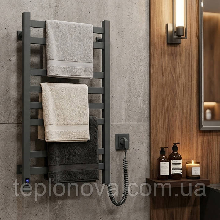 Электрическое полотенцесушитель NAVIN Авангард 480×800 Sensor правый, антрацит Черновцы - изображение 4