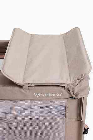 Ліжко-манеж дитяче з другим ярусом та пеленатором VELANO Tino, beige Київ
