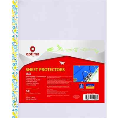 Файл Optima А4+ 40 мкм, глянцевых с желто-голубым орнаментом, 100 штук (O35104) Винница