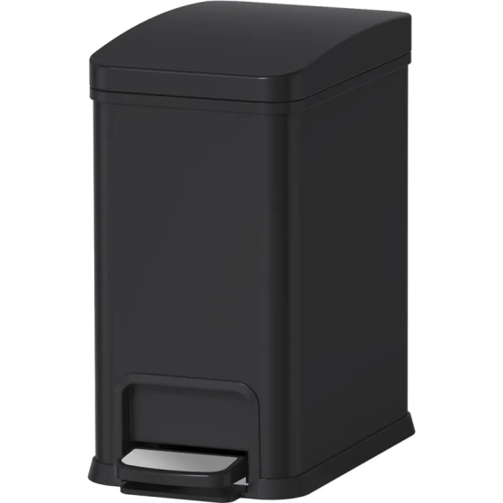 Відро для сміття з плавним закриттям прямокутне Koer TC-010108-05 8 л колір чорний (KR5593) Київ