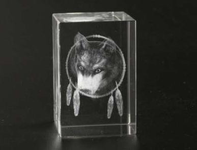Голограмма лазерная в хрустале Волк Киев - изображение 1