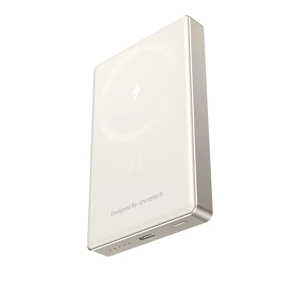 Повербанк 10000mAh Choetech B739 Silver QC3.0 PD3.0 бездротова магнітна зарядка (43-00152) Київ - фото 1