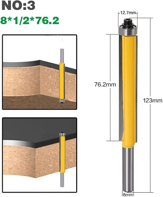 Фреза кромочная с подшипником 76.2мм для ручного фрезера Киев - изображение 8