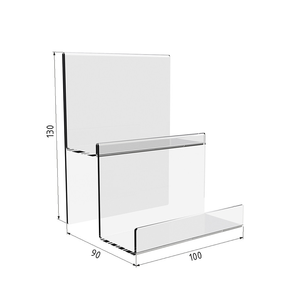 Горка EKOSTAR под товар на 2 ступеньки из акрила 100х90х130 Киев - изображение 3