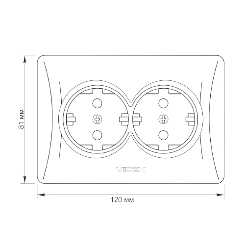 BINERA крем Розетка внутрішня 2-а із заземленням Videx Житомир - изображение 6