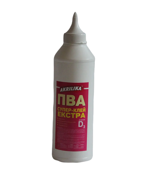 Клей ПВА супер ЭКСТРА Д3 0,5 кг Акрилика Харьков - изображение 1