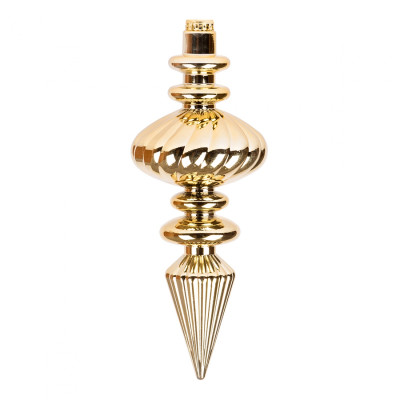 Елочная игрушка Novogod`ko Сосулька, пластик, 23 cм, золото, глянец (974089) Винница - изображение 1