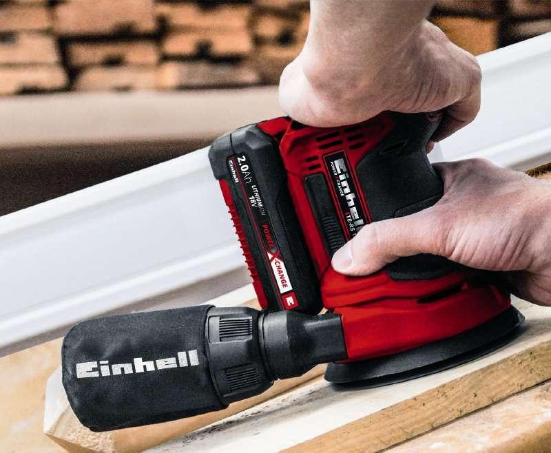 Потужна ексцентрикова шліфмашина Einhell TE-RS 18 Li - Solo : 18V (акум 2.5 ампера + зарядка) 4462010, 4512097 Київ - фото 2