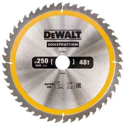 Диск пильный DeWALT CONSTRUCTION 250х30 мм, 48z (ATB) + 10 град (DT1957) Винница