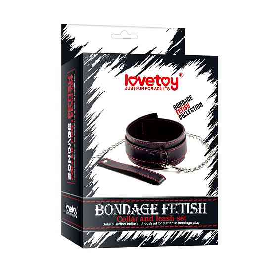 Ошейник с поводком - Bondage Fetish Collar And Leash Set Sex Aura Киев