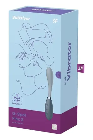 Вібратор Satisfyer G-Spot Flex 3 Grey, гнучкий стовбур із фіксацією положення Львів