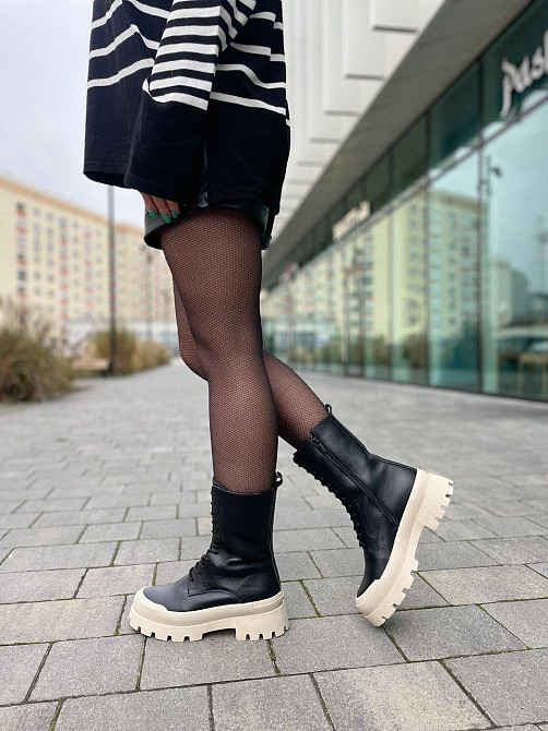 Ditas Жіночі черевики DITAS чорні натуральна шкіра висота 20 см підошва 4/6 см (VS-302N) 38р.39 Коломыя - изображение 8