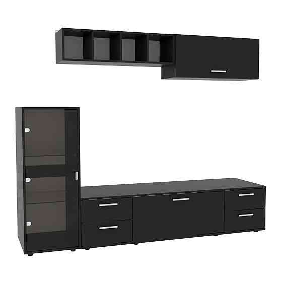 Стенка в гостиную Hugo-3, Антрацит, 2060х520х1700 Львов