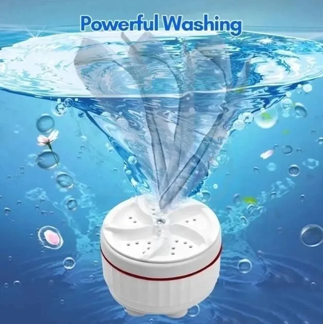 Ультразвуковая портативная мини стиральная машинка Turbine Wash, от USB и повербанка Одесса - изображение 1