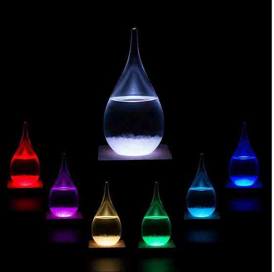 Барометры Штормгласс Капля СРЕДНЯЯ с LED подсветкой Storm glass Киев