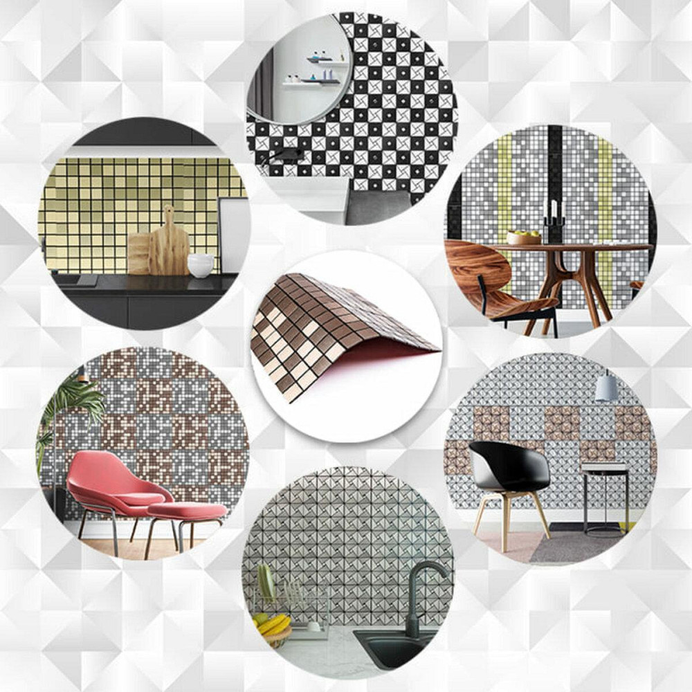 Самоклеющаяся алюминиевая плитка 300х300х3мм Медная мозаика SW-00001157 Киев - изображение 5