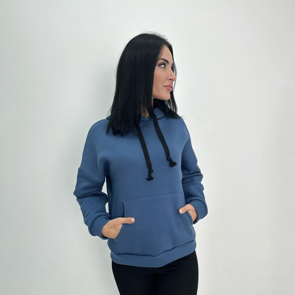 Жіночий теплий худі з капюшоном "Basic" Турція оптом | Батал Джинс, 50-52 Київ - фото 2