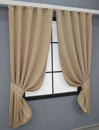 Комплект штор коротких VR-Textil Bagema Rvs № 1240ш Бежевий 130х170 см 2 шт (35-0029) Київ