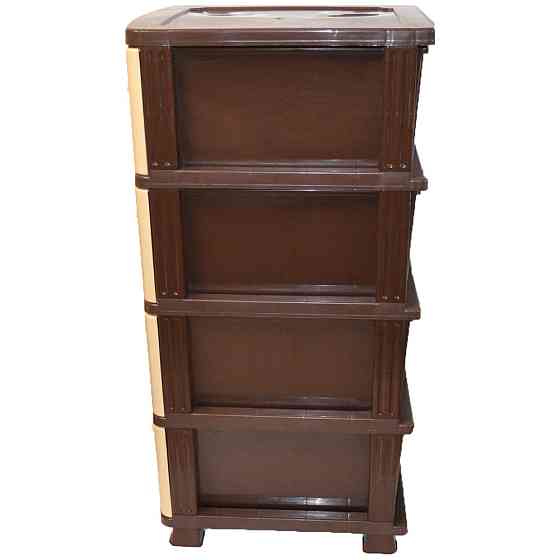 Комод пластиковий Efe Plastics 4 ящики 90х46х38, ротанг, бежевий. Ефе пластик.. Одеса