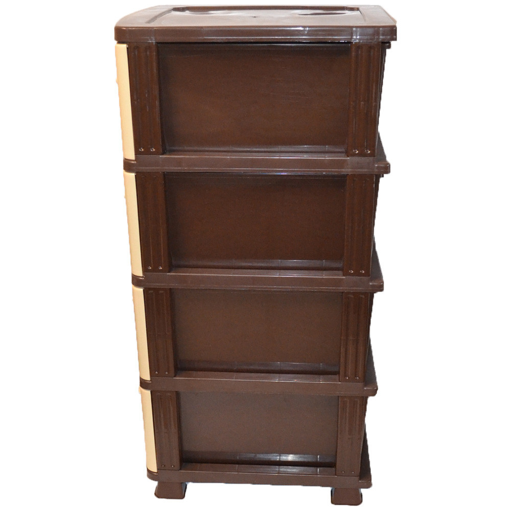 Комод пластиковий Efe Plastics 4 ящики 90х46х38, ротанг, бежевий. Ефе пластик.. Одеса - фото 3