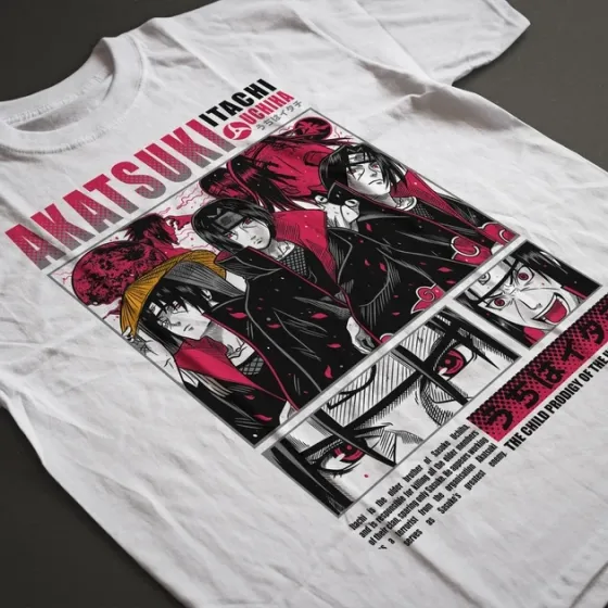 Футболка для підлітка хлопчика з принтом Наруто Итачи Учиха 7 WE Розмір 160 Anime10728 Дніпро