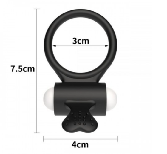 Ерекційне віброкольцо Power Clit Cockring, Black Sex Aura Київ