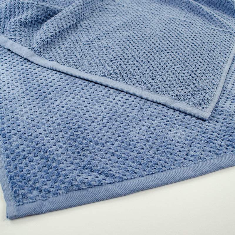 Полотенце махровое среднее однотонное 50x90см Damask Премиум качества Жаккардовое с велюром 550г/м2 (Синий) Сумы - изображение 3