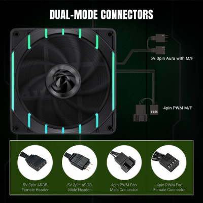 Кулер для корпуса Gamemax Tornado T12 ARGB Винница - изображение 3