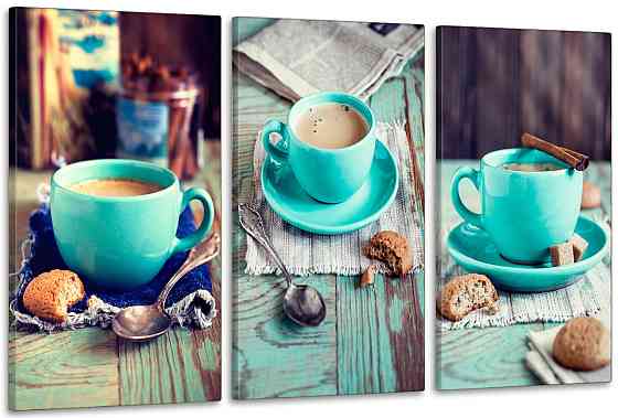 Модульна картина у вітальню/ спальню Кава ART-285_3A 70х130 см Київ